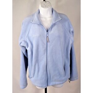 Womens Full Zip Front Columbia Sportswear Fleece Jacket Lavender Blue Size Med M